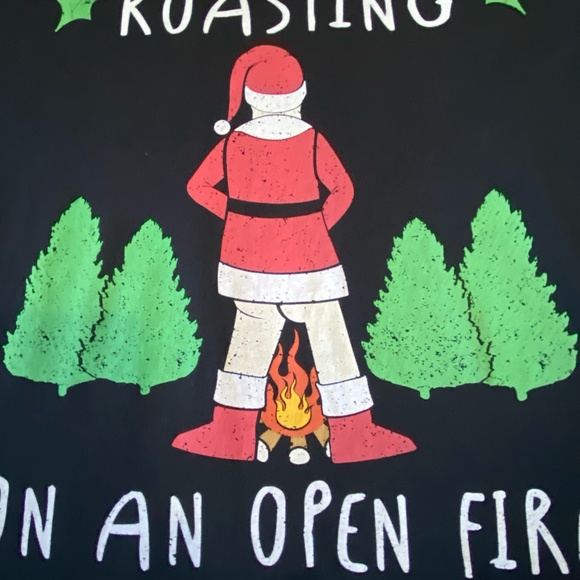 Distillery Apparel Mens Black Cotton Festive Funny Holiday T-Shirt- Sz-L - Picture 4 of 12